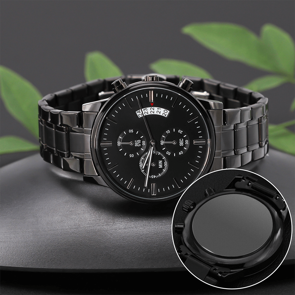 Black Chronograph Watch