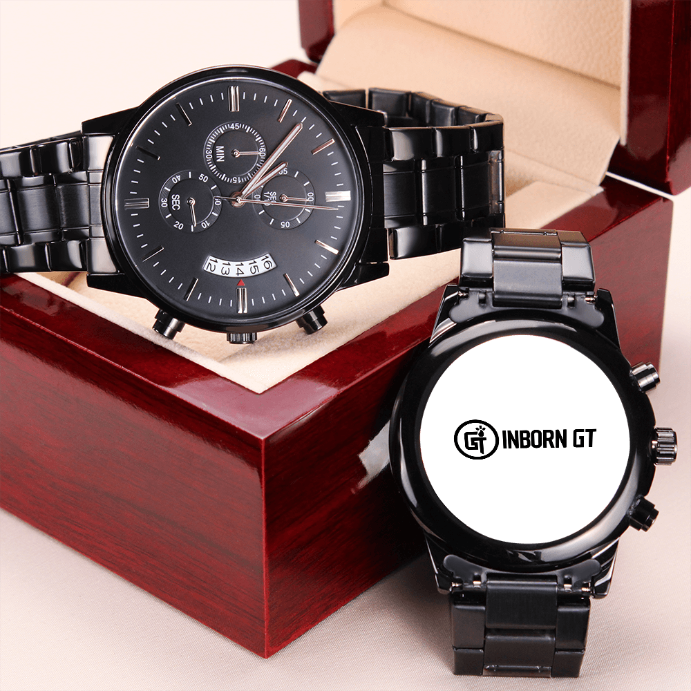 Black Chronograph Watch